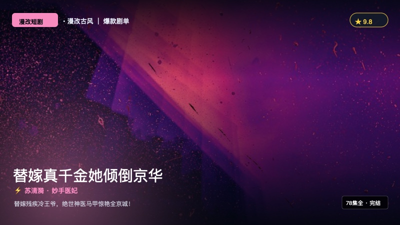 《替嫁真千金她倾倒京华》封面海报